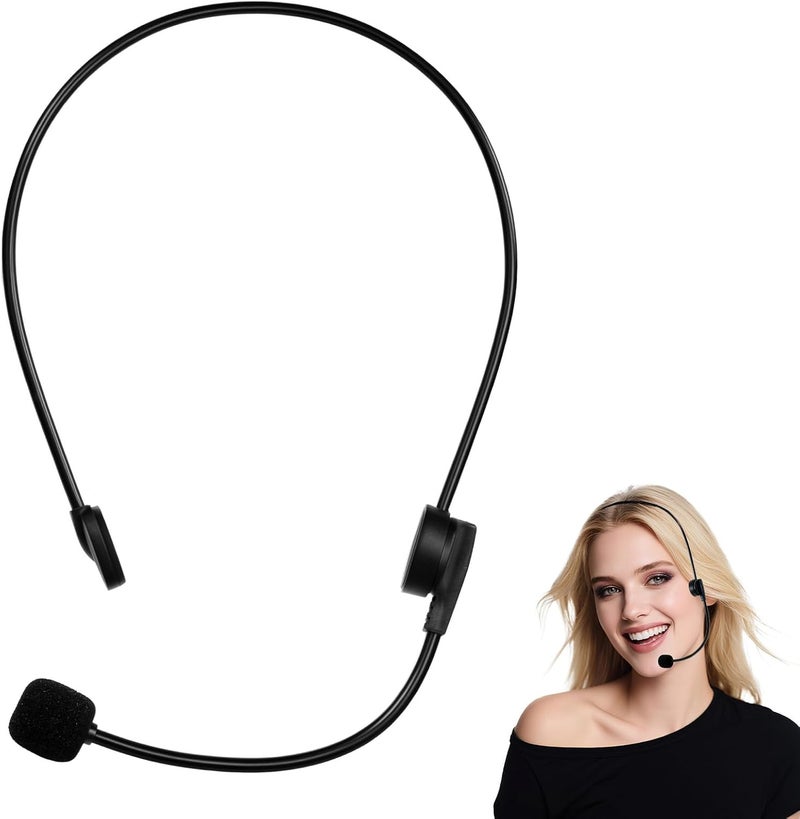 Voiiake Fake Microphone Headset Prop, Rockstar Singer Mic Headphones Costume Cosplay Accessories for Adults Men Women, Halloween Rock Star Music Concert Party Outfit Black - Image 1